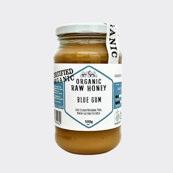 Raw Honey Organic Blue Gum 500g