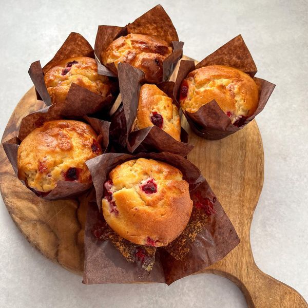 Dench Muffins Raspberry & White Chocolate pack of 6