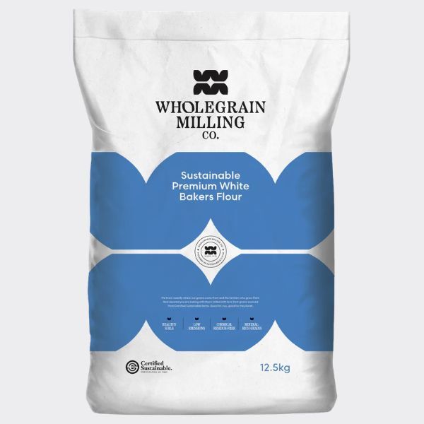 Wholegrain Milling Co Sustainable Premium White Bakers Flour 12.5kg