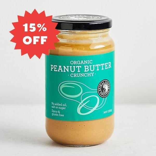 Spiral Foods Organic Peanut Butter Crunchy 375g